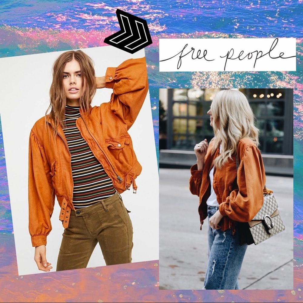 FREE PEOPLE 🍊 Poet Burnt Orange Jacket